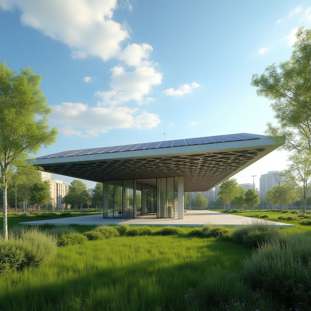 Estación YPF con paneles solares